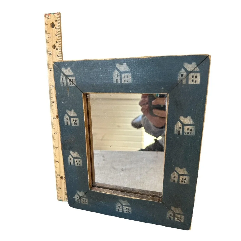 Vintage Cedar Creek Co Country Wooded Framed Mirror